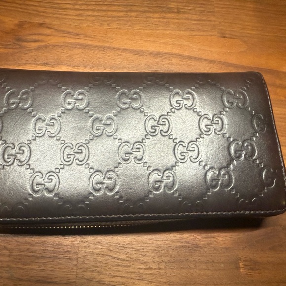 Gucci Long Wallet GG Interlocking Leather Chocolate Brown - Picture 2 of 9